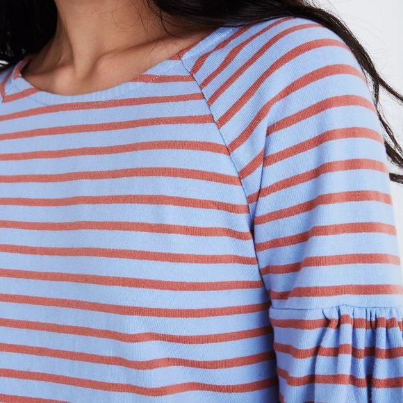 Madewell Shirred-Sleeve Sailor Top Size XS/S - Picture 1 of 6